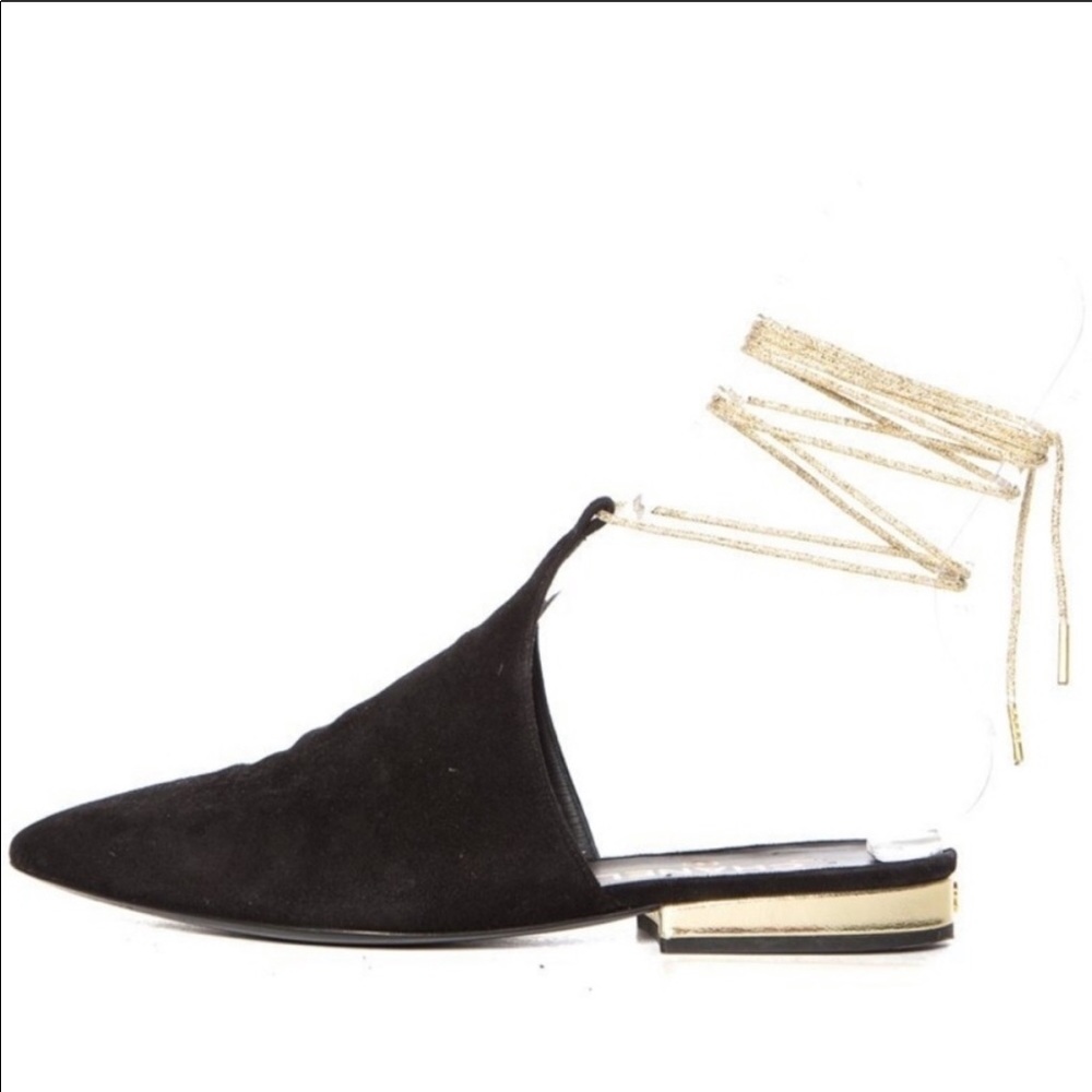 Chanel Black Suede Pointed-toe "Cruise Paris-dubai